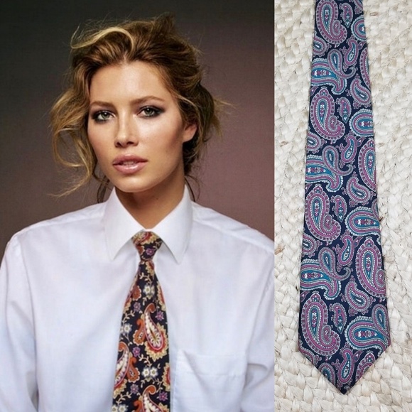 VTG Bert Pulitzer Silk Necktie - Picture 1 of 5